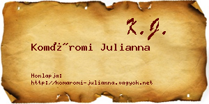 Komáromi Julianna névjegykártya