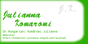 julianna komaromi business card